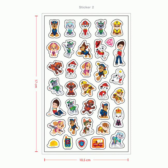 PAW PATROL COLOURING SET ชุดระบายสี EXCITED! + สีไม้และสติ๊กเกอร์โฮโลแกรม